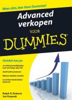Advanced verkopen voor dummies (E-book)